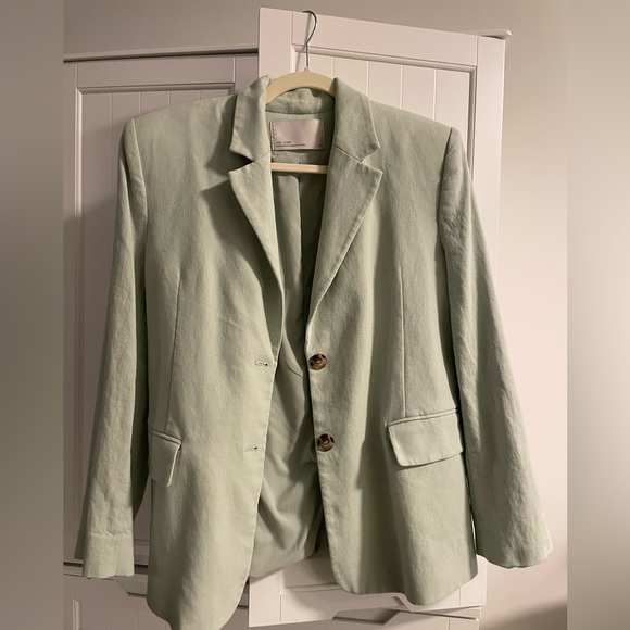 Oak and Fort Light Green Blazer - Picture 4 of 5